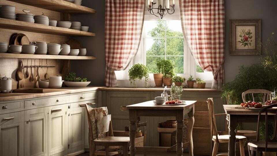 tende cucina country chic